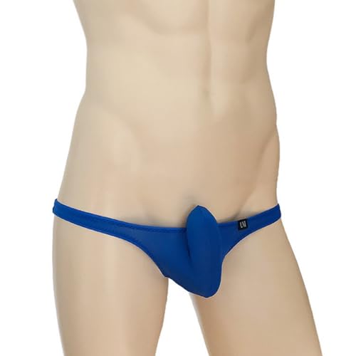 Elastic Fabric Upturned Elephant Trunk Men's Low Waist Thong Ice Silk Thin Sexy Underwear3