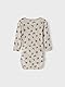 NAME IT Baby-Mädchen NBFWANG Wool Rib LS AOP XXIII Body, Sphinx, 56
