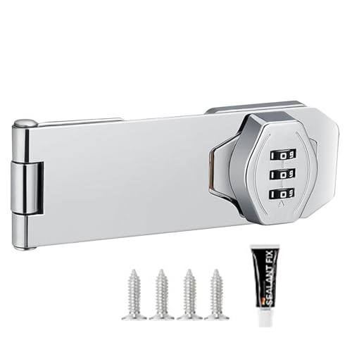 Keyless Combination Lock, 3 Digit Zinc Alloy Security Latch, Locking Mechanism for Cabinet,Sturdy and Adjustable Lock For Drawer