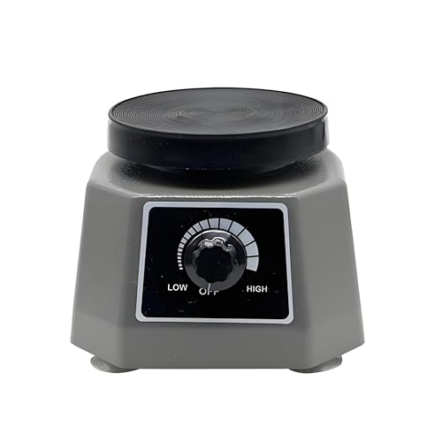 4" Lab Vibrator, 100W Round Shaker Oscillator, Gypsum Mixing Machine, Plaster Vibrator Plate, Round Shaker for Removing Air Bubbles, Mixing Plaster, Gypsum, Pouring Models