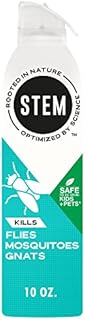 STEM Kills Flies, Mosquitoes and Gnats: plant-based active ingredient bug spray, botanical insecticide for indoor and outdoor use; 10 OZ.