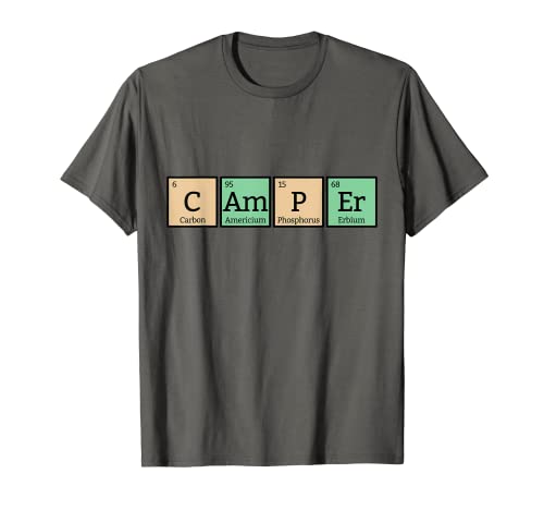 Outdoor Fun Camper Made of Elements Summer Camping Chemistry T-Shirt