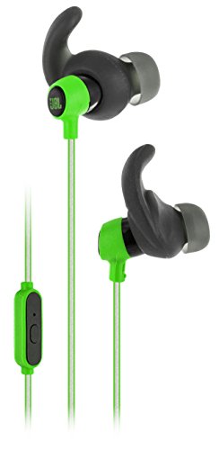 JBL Reflect Mini Sweat Resistant In-Ear Sport Headphones with Highly Reflective Cable, 1-Button Remote and Microphone - Green