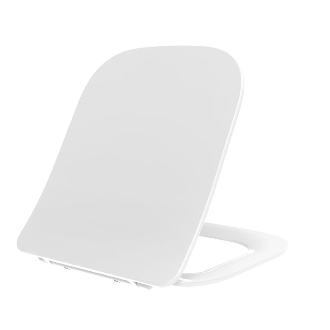 Kiamami Valentina - Copriwater quadrato in termoindurente slim con chiusura rallentata