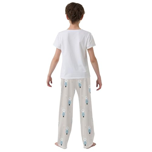 Boys' Pants White Spaniel Dog Riding Scooter Long Bottoms Jogger Pants Elastic Waist Trousers with Pockets S-XL3