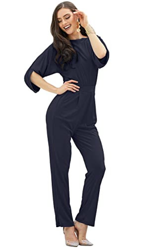 Image of KOH KOH Womens Short Sleeve Semi Formal Cocktail One Piece Jumpsuit Romper