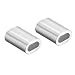 M METERXITY 100 Pack Aluminum Loop Sleeve Oval - 1/16
