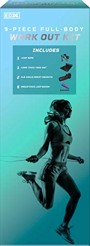 EDX 9 Piece Full Body Workout Kit, Black