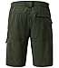 BGOWATU Men's Cargo Casual Shorts Stretch Quick Dry Outdoor Golf Shorts with Zipper Pockets Army Green 38