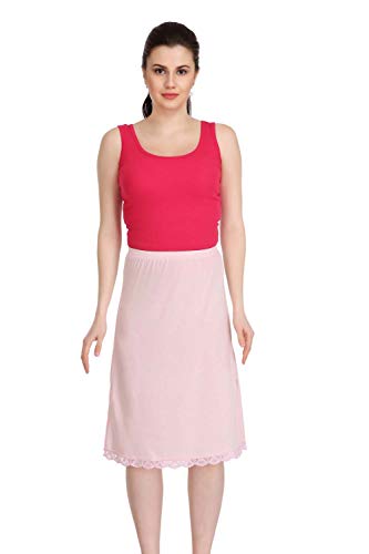 Image of Splash Cotton Rich Regular Skirt Slip for Women - Knee Length