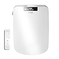 XCQQ Smart Bidet Square Toilet Seat for Rectangle Toilets,Electric Bidet Toilet Seat with Wireless Remote,Rectangular Heated Toilet Seat with Bidet,Adjustable Warm Water and Air Dryer,Oscillating Wash