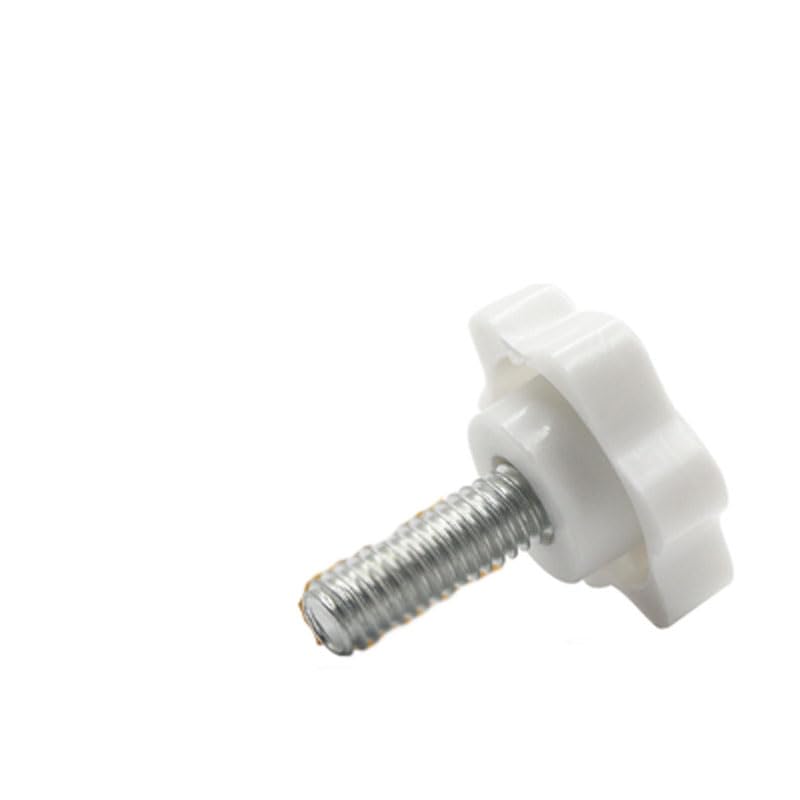 M4 Thumb Screw Torx Plastic Bolts Plum blossom Screws 25mm Head diameter White - (Size: M4x12mm(6pcs))