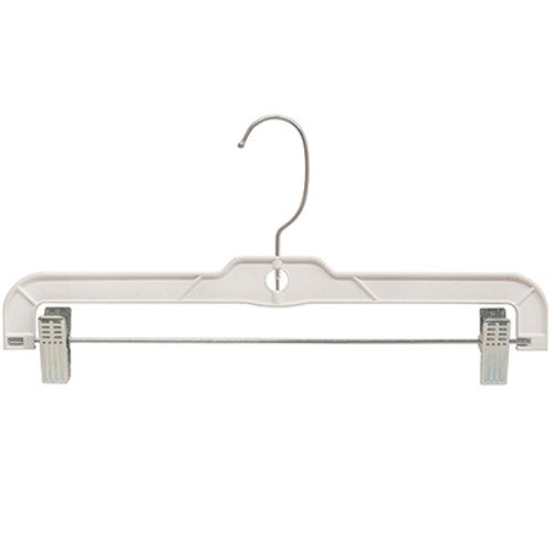 Pant/Skirt Hanger 14 Inch in White Finish- Set of 100