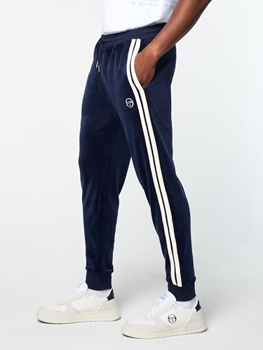 Sergio Tacchini Damarindo Velour Track Pant- Maritime Blue3