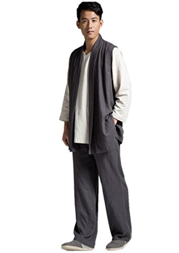 ZanYing Buddhist Meditation Zen Clothing Casual Vest Men3