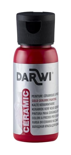 DARWI DA0380050490C Flacon Peinture Brillante Céramique Vermillon 50ML