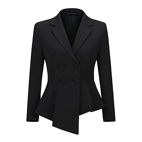 YUNCLOS Women's Double Breasted 2 Piece Suit Set 2 Button Blazer Jacket and Pants3
