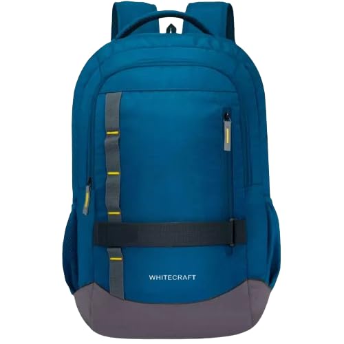 WHITECRAFT 48L Backpack with 3 Compartment|Fits upto 16 Inch Laptop Bag| Durable & Water Resistant Casual Daypacks, Stylish & Trendy College Backpack, Laptop Backpack For Men & Women (Blue) (B0CNZ71M35) Amazon Price History, Amazon Price Tracker