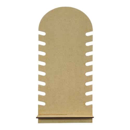 Consejos para Comprar Expositores y envases para bisutería los 10 mejores. 44 Exhibidor de MDF Color Natural para 9 Collares Gargantilla Joyeria Bisutería Exhibidor de Mostrador 35x10 cm Mevak 1pz
