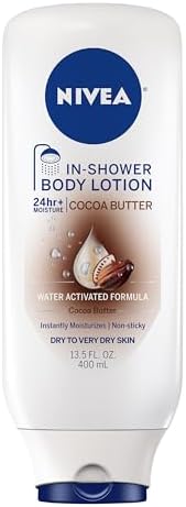 NIVEA Nourishing In Shower Body Lotion, Cocoa Butter, 13.5 FL OZ