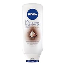 NIVEA Cocoa Butter In Shower Lotion, Water Activated In Shower Moisturizer for Dry Skin to Very Dry Skin, 13.5 FL OZ Bottle