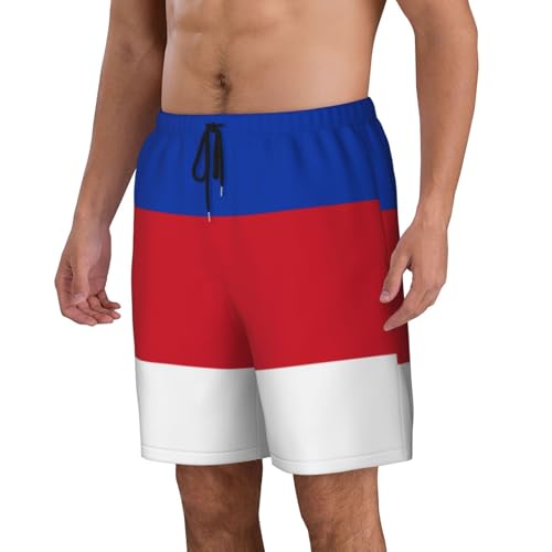 Flag of The Sorbs Men Beach Pants â€“ Swim Trunks for Men,Quick-Dry and Comfortable, Suitable for Beach, Surf, and Everyday Wear Black2