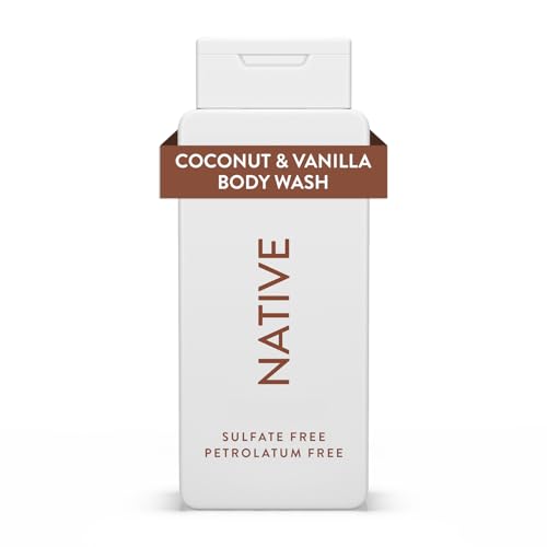 Native Duschgel & Körperwäsche für Frauen & Männer - Frei von Sulfaten & Farbstoffen - Kokosnuss- & Vanille-Duft Körperseife - Sanfte Reinigung mit pflanzlichen Inhaltsstoffen (532 ml)