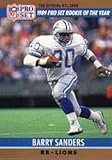 1990 Pro Set Football Rookie Card #1B Barry Sanders