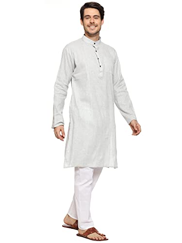 Men Handmade Cotton Kurta Pyjama Set Party Fashion Regular Ethinic Wear Indian Dress4