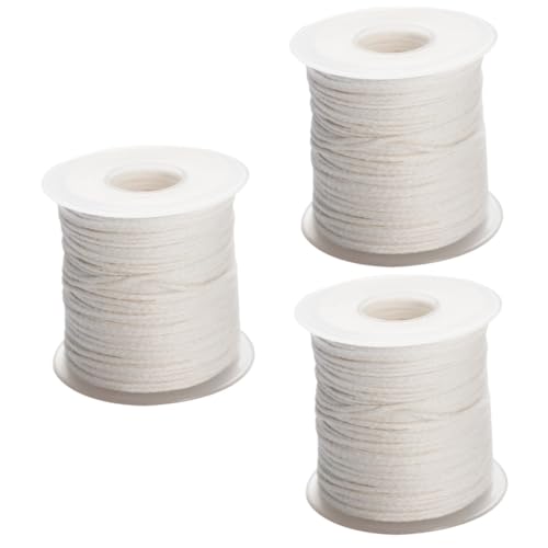 3 rollos de mecha para vela algodón para fabricar velas