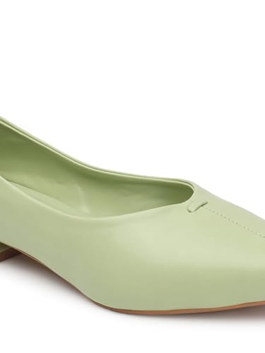 Image of Carlton London Women Comfortable Slipon Pump Shoes with Block Heels, Pointed Toe for Casual and Formal wear