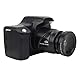 Digitalkamera, Tragbare 24MP 18X Zoom 3in LCD HD Bildschirm SLR Kamera Spiegelreflexkamera Eingebauter Blitz/Mikrofon für Familienfeiern im Freien Reisen (Standard Edition + Weitwinkelobjektiv)
