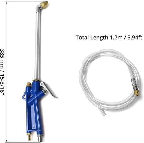 Image of QWORK Air Blow Gun Pneumatic Engine Cleaning Gun with 4Ft Hose, Cleaning Degreaser Sprayer Tool