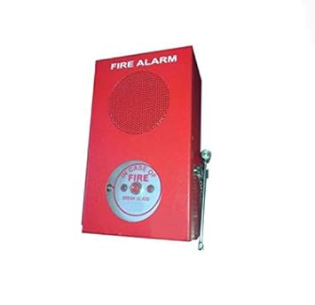 Rudraksha Fire Security Services Electronic Fire Alarm Hooter Colour red for Home Office Schools