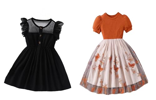 Image of TAGAS Girls Embroidery Pattern Cap Sleeve A-line Knee-Length Dress
