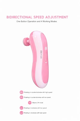 Image of Brand Conquer Electric Baby Nail Trimmer for Newborns with LED Light - Safe Baby Nail Cutter 0-6 Months | Quiet Baby Nail File Kit with Multiple Grinding Heads | Infant Nail Care Grooming Set (Pink)