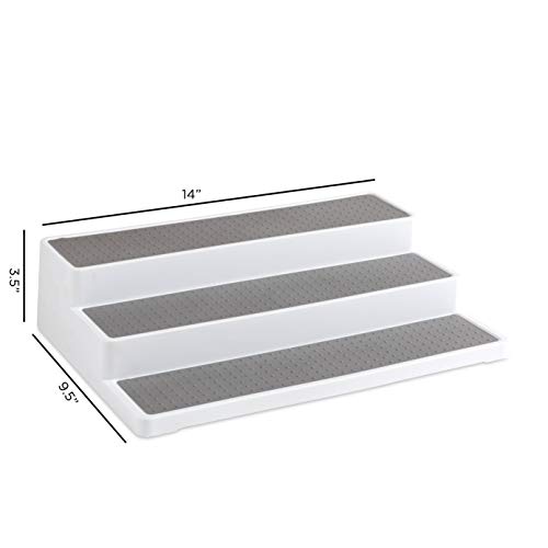 Homeries 3-Tier Spice Rack - Modern Design Waterproof and Non Skid Shelf Kitchen Organizer for Pantry Cabinet or Countertop Use… - Thumbnail 2