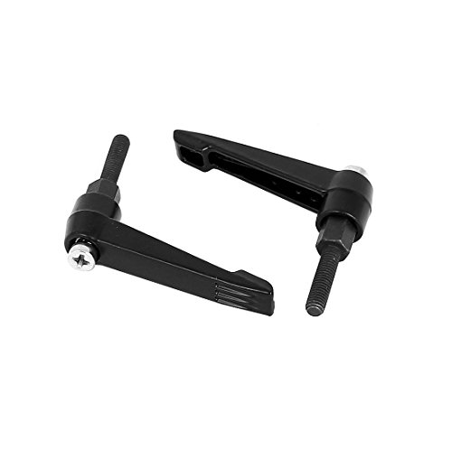Aexit M5x20mm Thread Clamps 50mm Long Lever Lathe Machinery Adjustable Clamping Strap Clamps Handle 2pcs
