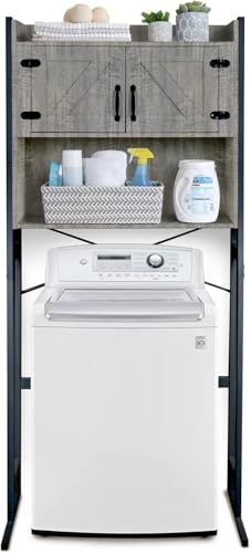 JUNCHENG1008 Mueble de baño Armario de Almacenamiento for Lavadora o sobre el Inodoro, Estante Ajustable en Altura, Organizador for Cuarto de Lavado/baño almacenaje de baño