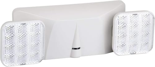 Diodesy- EMER/LED/2H LED Emergency Light with 2 Heads and Back Up Batteries, Emergency Exit Lighting Fixtures for Business, Hallway, Commercial Use, 2.4 Watts, 6500K Daylight, 180 Lumens, UL Listed