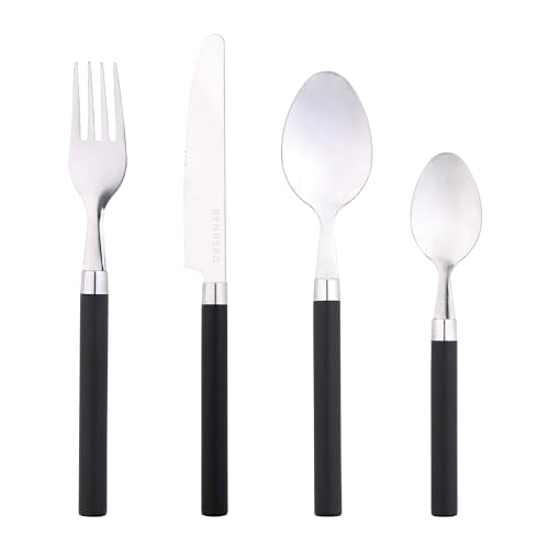 Renberg Besteckset, Edelstahl, Silber/Schwarz, 30 x 30 x 30 cm, 24