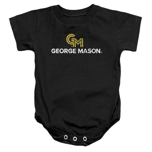George Mason University Official Patriots Logo Unisex Infant Snap Suit for Baby,Black, 18 Months
