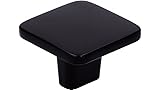 ehringshausen Stil: Schlicht SIRO Möbelknopf Ehringshausen, Schlicht, Druckguss schwarz matt pulverbeschichtet, 33 mm x 22 mm x 33 mm, 2438-32PB12