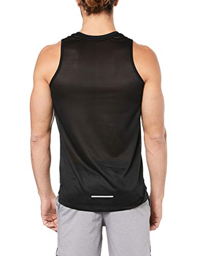 Nike Men's Dri Fit Miler Running Tank Black/Reflective Silver X-Large2