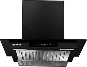 Faber 60 cm 1200 m3/HR Auto-Clean Straight Glass Kitchen Chimney (HOOD?MERCURY?HC TC BK 60, 1 Baffle Filter, Touch Control, Black)