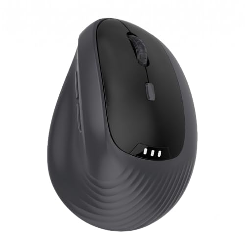 Image of Ergonomic Vertical Mouse with Silent Clicks, Bluetooth 5.2 /5.0 & 2.4G, Rechargeable Type-C Built-in Battery with Power Display, 6 Levels 8000 DPI Adjustable, Lightweight Mice for Laptop, Mac, Windows