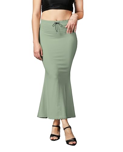 Image of ZORNITSA Cotton Lycra Saree Shapewear Petticoat for Women, Stretchable Saree Shaper Petticoat Inskirt, Shape wear Dress for Saree, Skirts