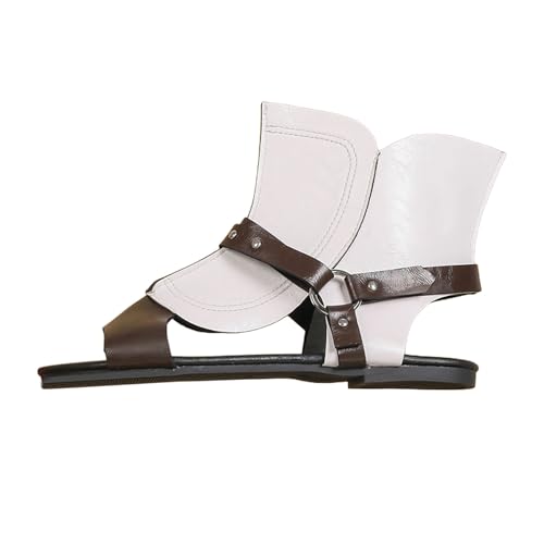 Men's Beach Leather Sandals 2025 Slide Footwear Round Flip Flops Open Toe Side Zipper Flat Sandals Pu Slip On Slippers