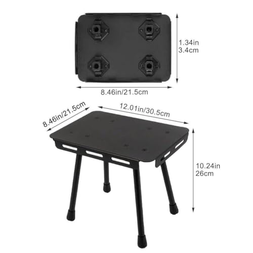 Table Pliante Extérieure Aluminium Ultra Légère et Tabouret Mazar Compact - 6