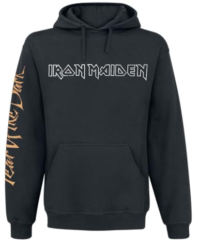 Iron Maiden Fear of The Dark Homme Sweat-Shirt à Capuche Noir L